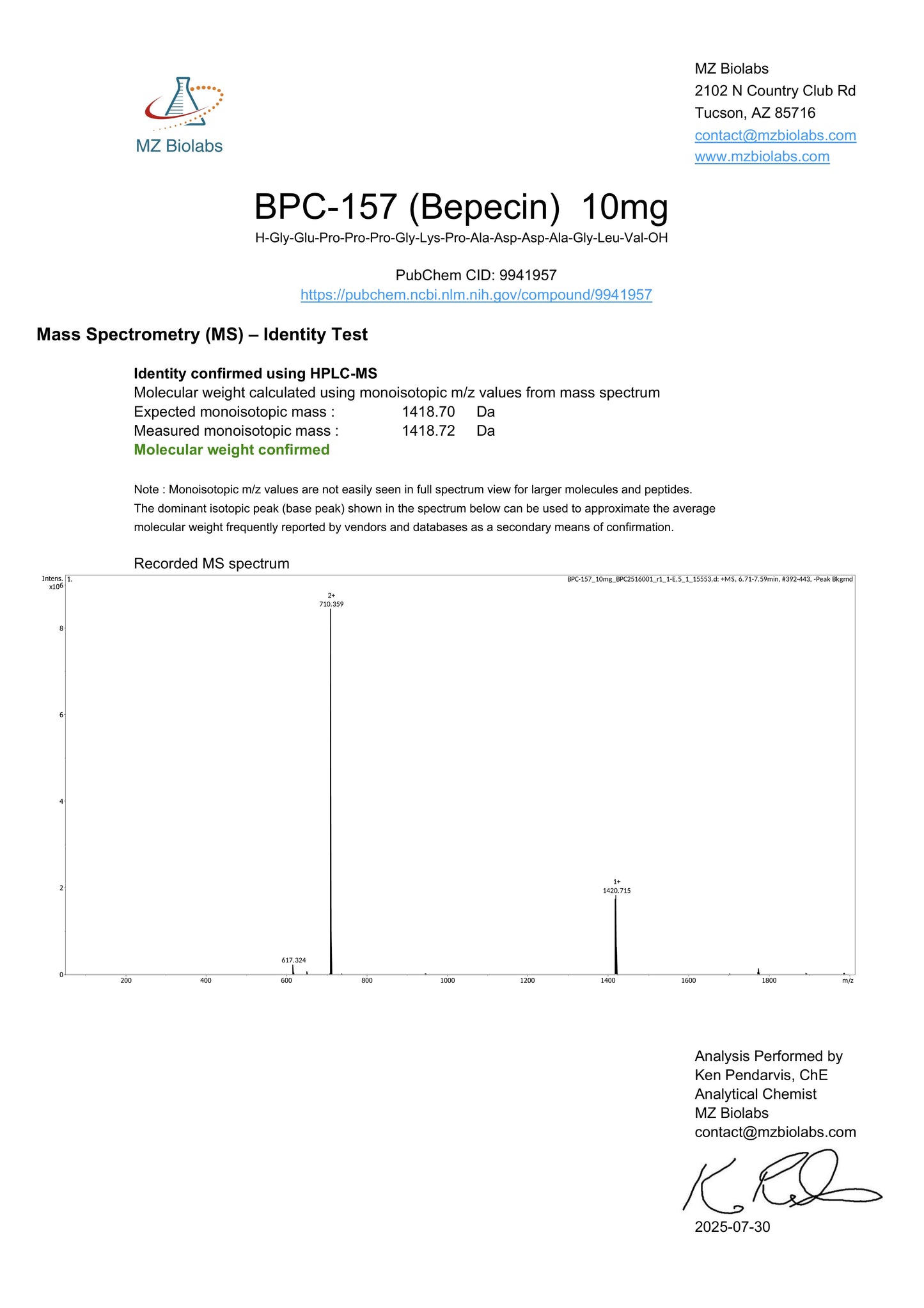 BPC-157, 10mg