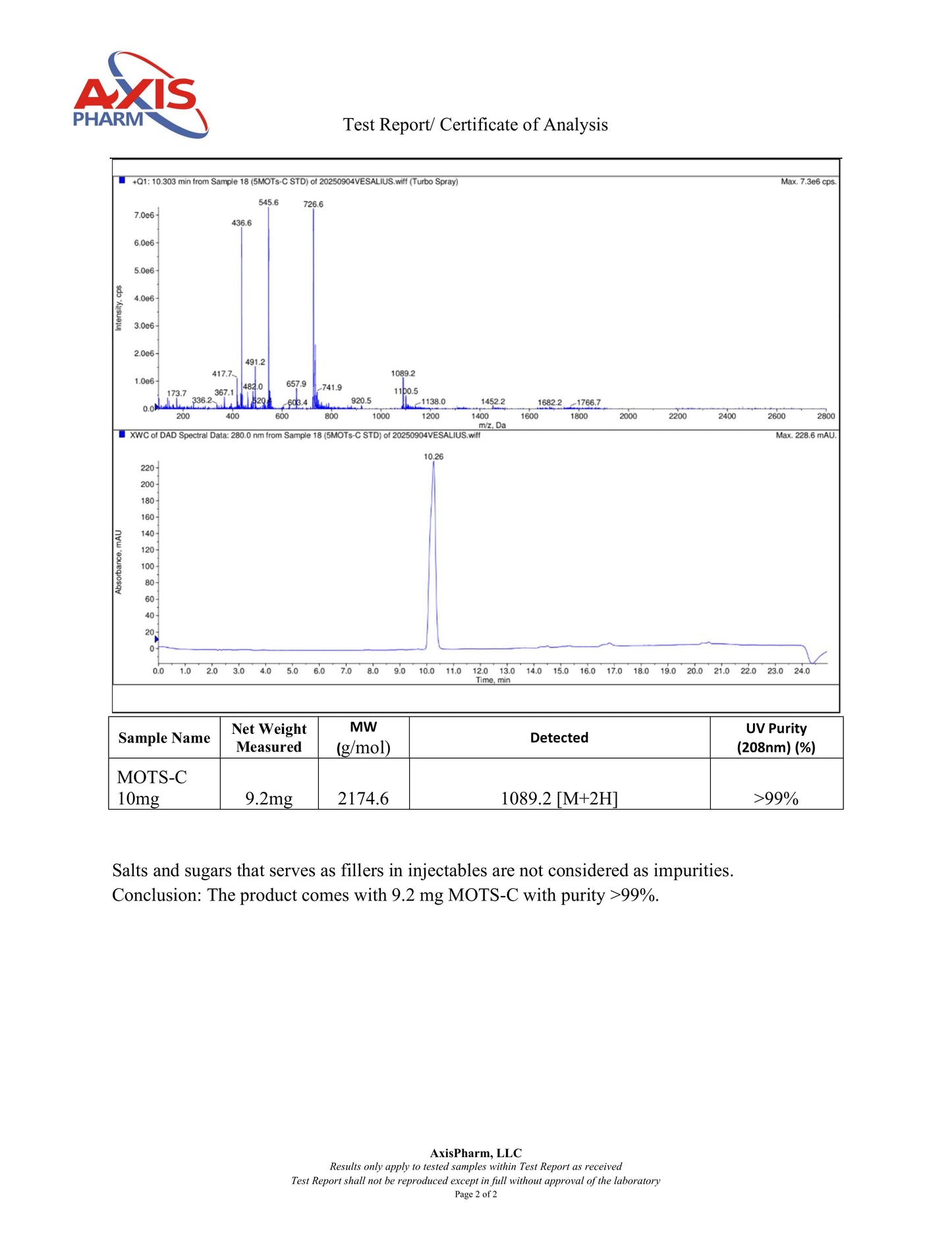 MOTs-C, 10mg
