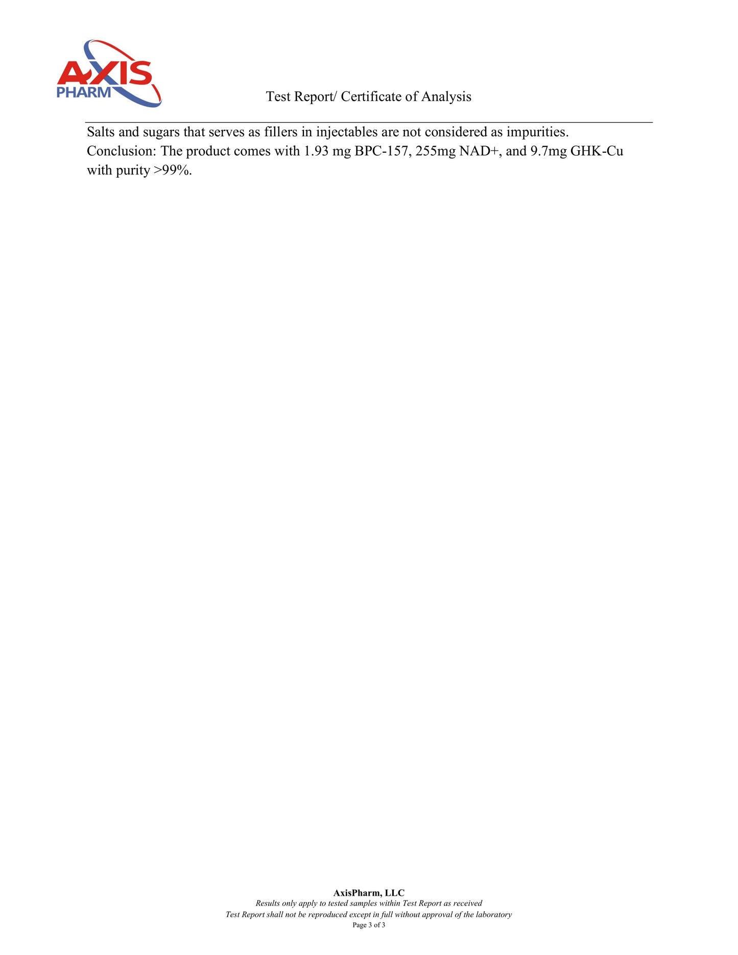 BPC-157, 2000mcg / NAD+, 250 mg / GHK-CU, 10mg Patch