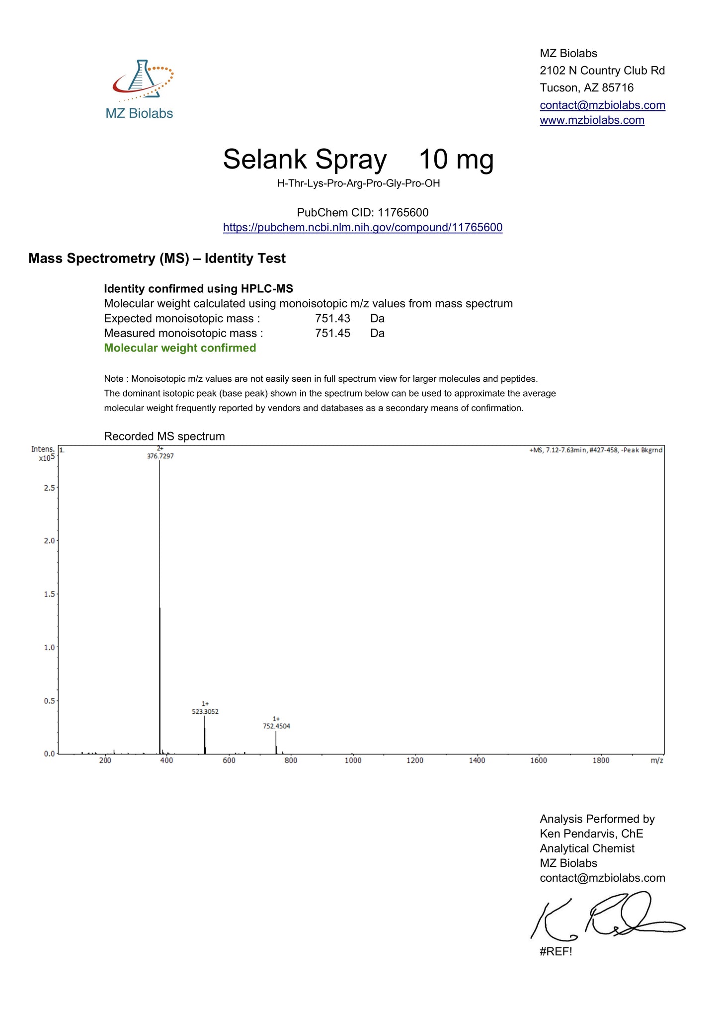 Selank, 10mg Nasal