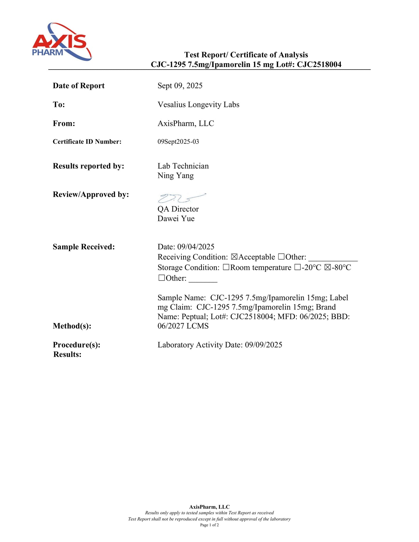 CJC-1295 7.5mg / Ipamorelin 15mg